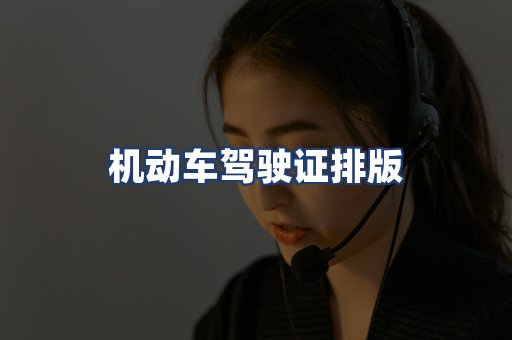 机动车驾驶证排版